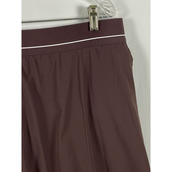 Women’s Brown Resort Skort Sz XL 2 Slash Pockets 2 Zip Pockets Pull On Stretch - Picture 3 of 12